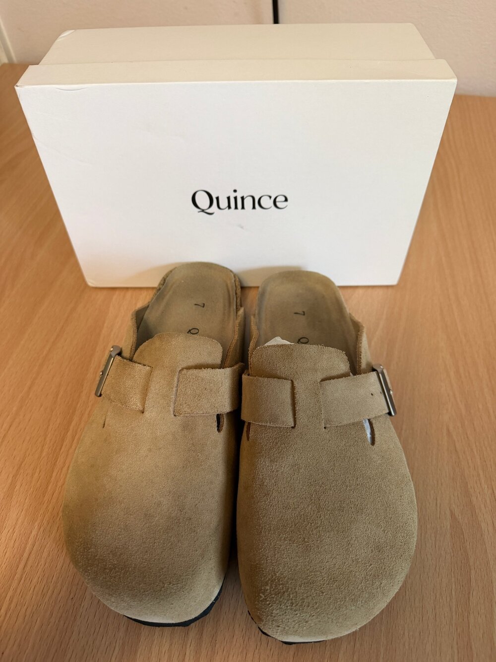 Quince - NWOT Women's Water Repellent Suede Clog Mule US W 7